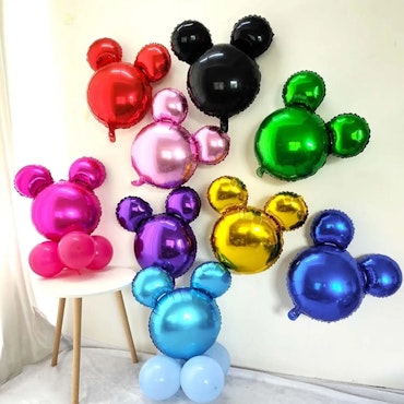Folieballong Mickey Mouse Huvud Svart