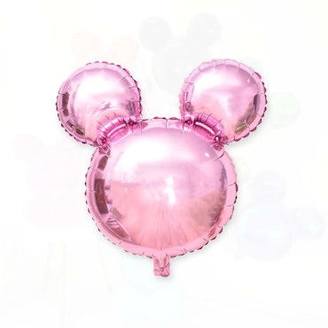 Folieballong Mickey Mouse Huvud Ljusrosa