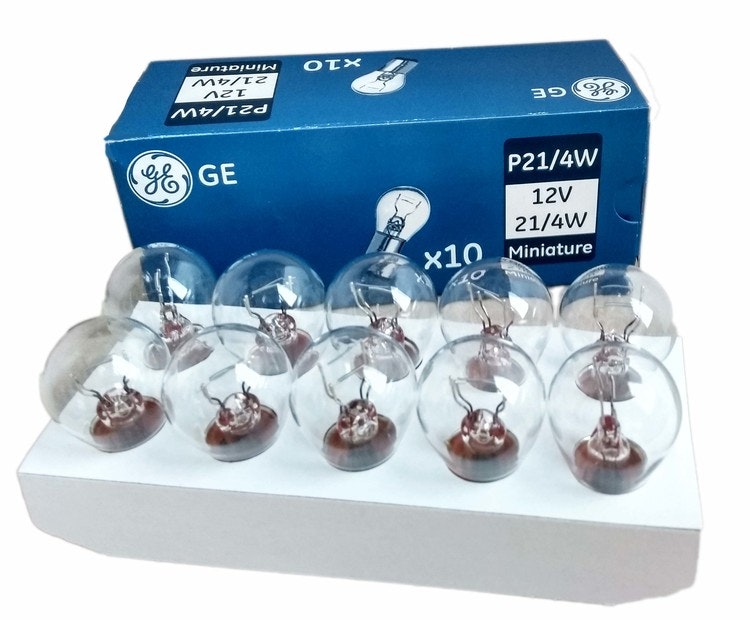 Glödlampa, 21/4W, BAZ15d,12v, 10-pack, GE