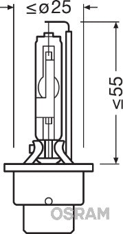 Glödlampa, Xenon Original, D2R, Osram