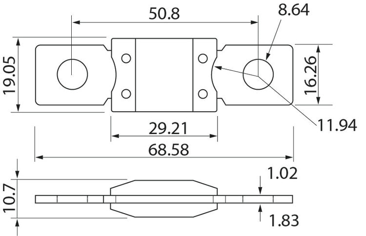 Säkring Mega 125 A pinpack, 193298