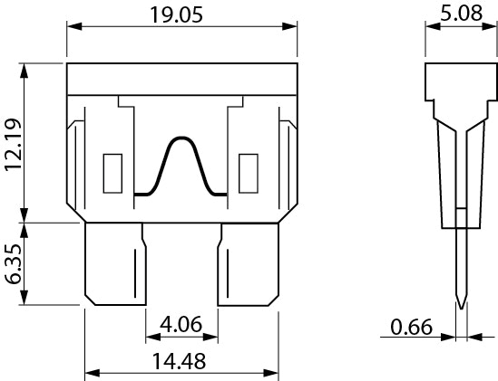 Säkring, ATO Bladsäkring 7,5A pinpack, 10-pack, 193278