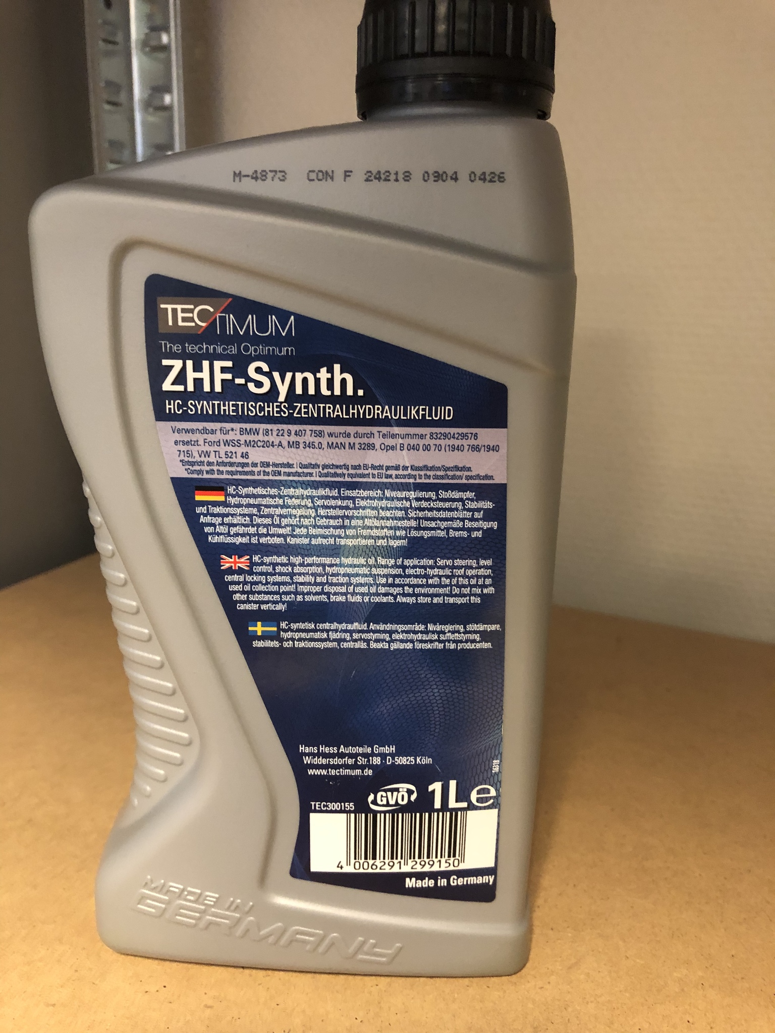 ZHF-Synth, HC-syntetisk centralhydraulvätska, Tectimum