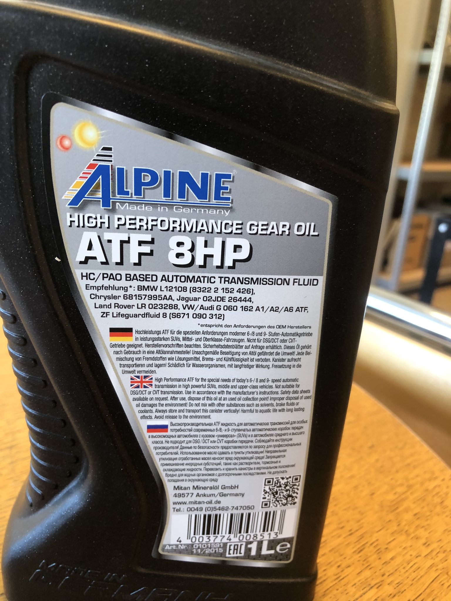 Växellådsolja, Alpine ATF 8HP, 1 liter