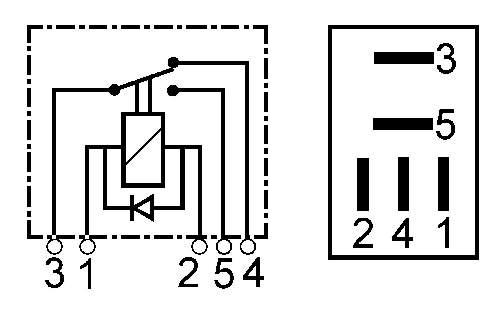 Relä - Micro, Växel, 12 V,  5/10 A