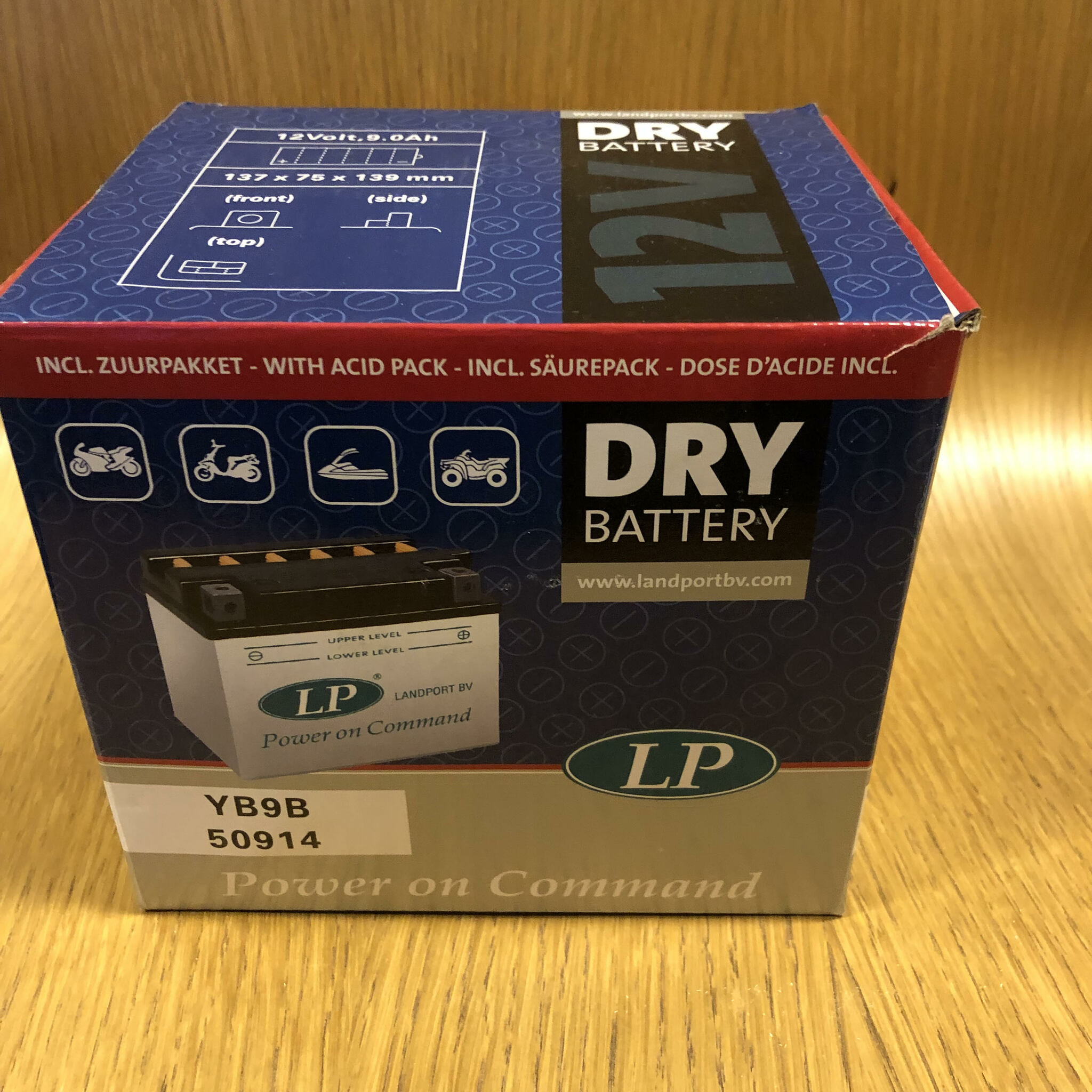 Batteri, LP Dry Batteri 12V, 9 A