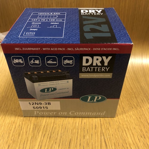 Batteri, LP Dry Batteri 12V, 9 A