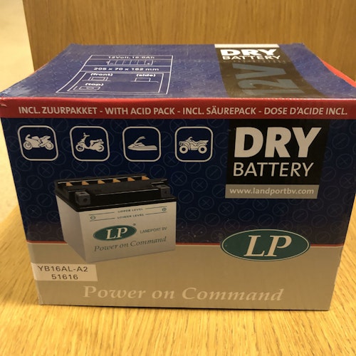 Batteri, LP Dry Batteri 12V, 16 A
