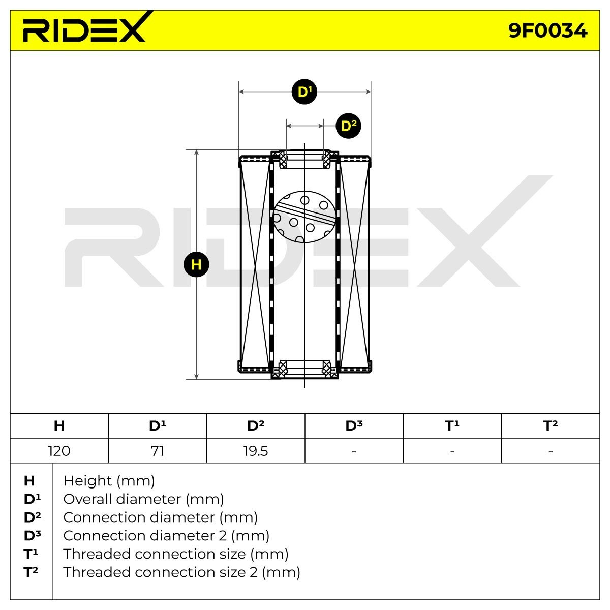 Bränslefilter Ridex Filterinsats diesel