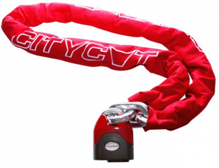 Chainlock Citycat with nylon cover 1200 x 12.5 mm red
