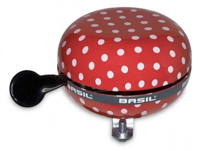 Big Bell Polkadot Ding Dong 80mm Red White