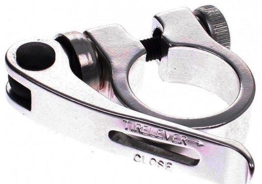 Seat clamp SCQ-050 with quick release 34,9 mm silver
