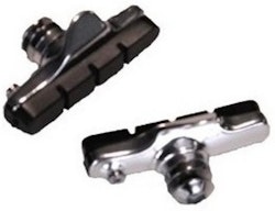 V-brake brake blocks 55 x 12 mm silver / black 2 pieces
