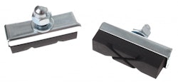 X-Groove brake caliper 40 x 13 mm black / silver 2 pieces