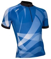 cycling jersey Print polyester blue/white size S