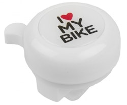 Steel Bicycle bell 3D Picture I Love My Bike White