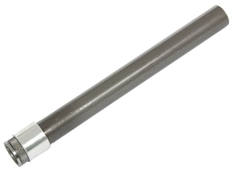 shaft without thread 300 mm 1 inch gray