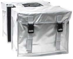 double bicycle bag 46 litres 39 x 38 cm bisonyl silver