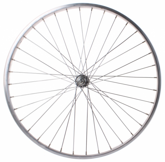 front wheel 26 x 1 3/8 inch aluminum 36G silver