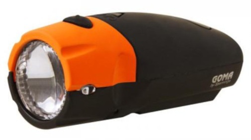 headlight Gomaled batteries 8 cm orange/black