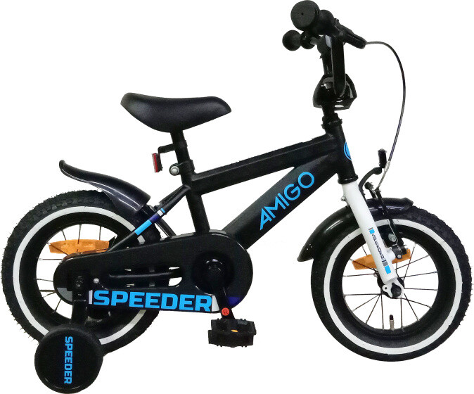 Speeder 12 Inch 21,5 cm Boys Coaster Brake Black/Blue