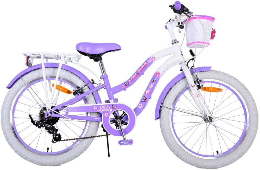 Lovely 20 Inch 27,5 cm Girls 7SP Rim Brakes Purple/White