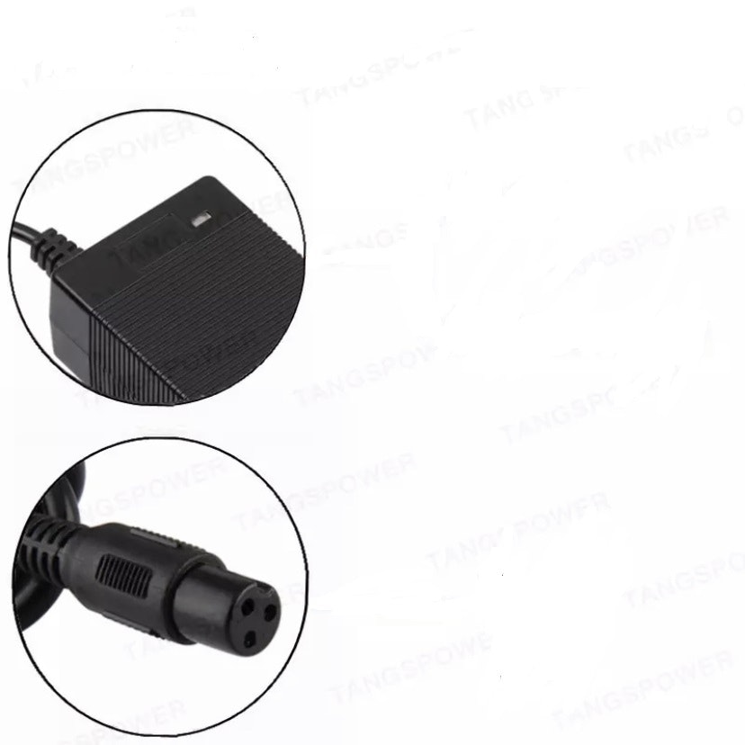 Laddare till Elscooter 8mm 3-Stifts GX12 54.6V 3A för 13S 48V Li-ion batteri