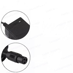 Laddare till Elscooter 8mm 3-Stifts GX12 54.6V 3A för 13S 48V Li-ion batteri