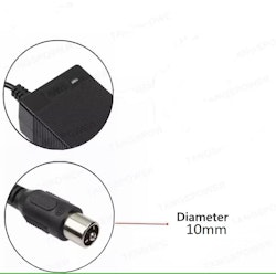 Laddare till Elscooter Diameter 10mm 54.6V 3A för 13S 48V Li-ion batteri