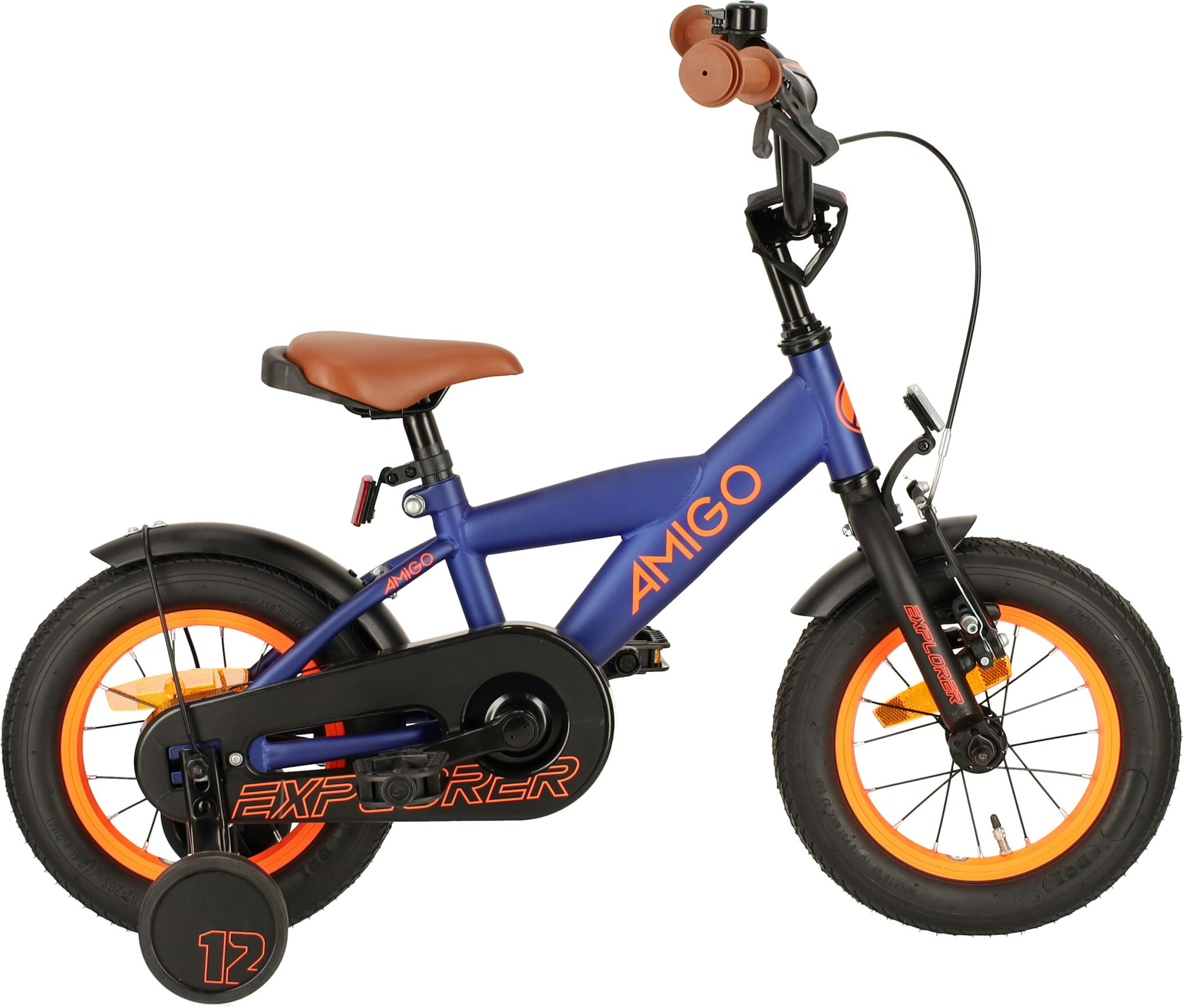 AMIGO Explorer 12 tum pojkar Coaster Broms blå/orange