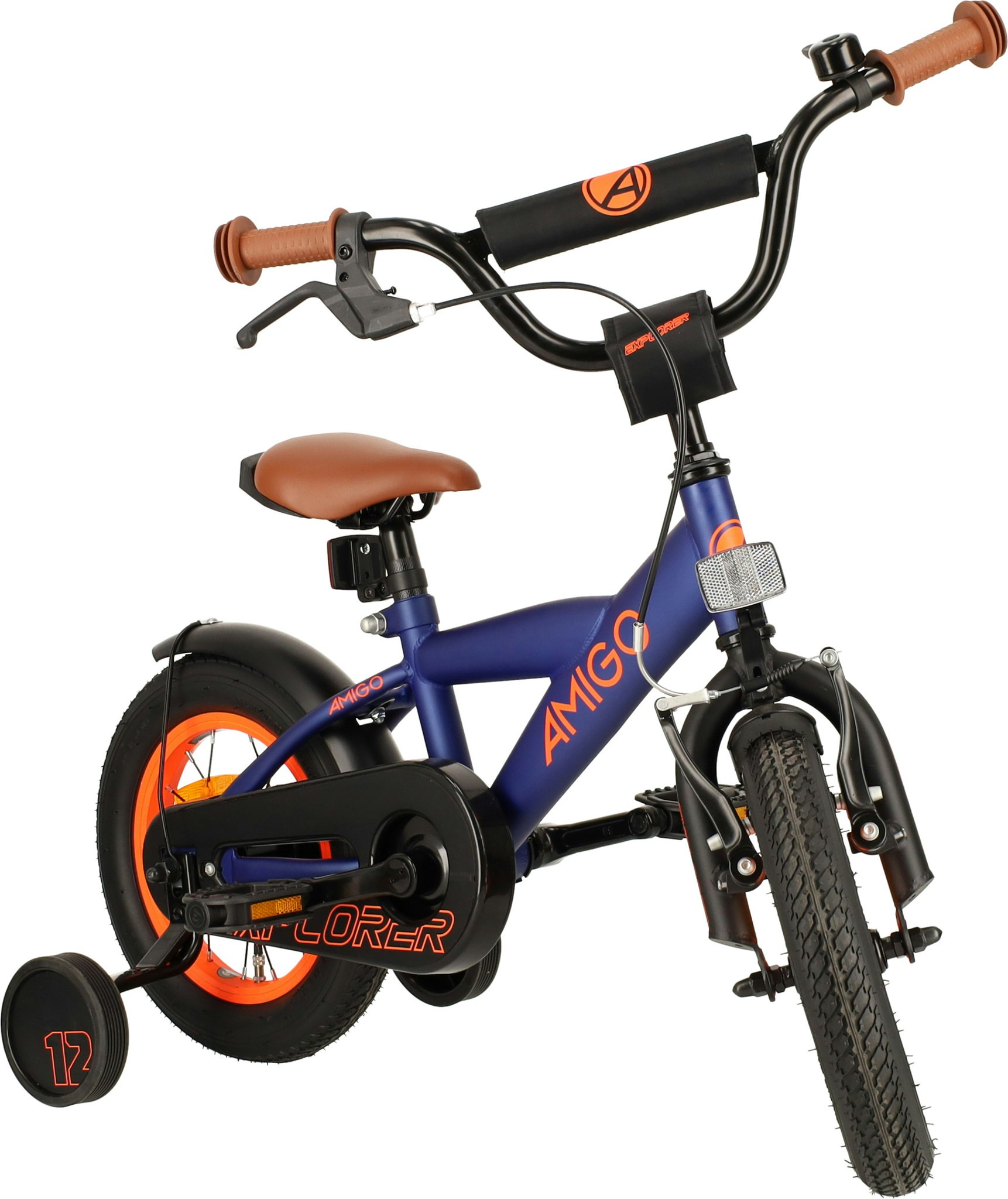 AMIGO Explorer 12 tum pojkar Coaster Broms blå/orange