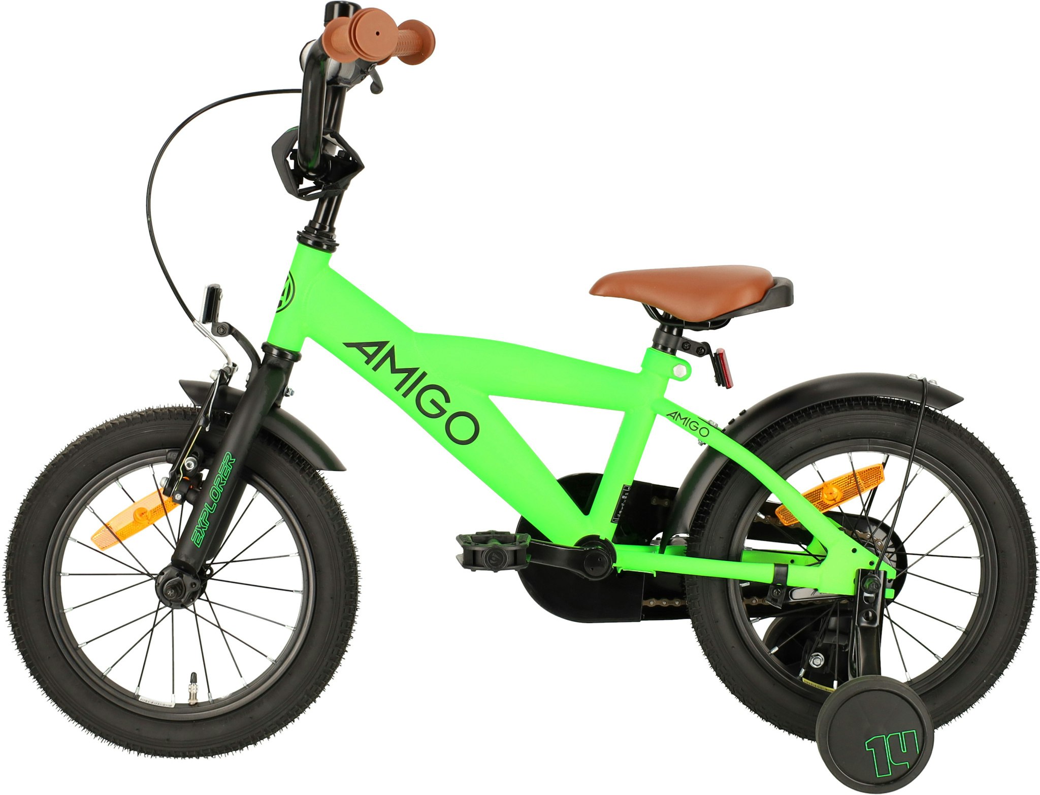 AMIGO Explorer 14 tum 21,5 cm pojkar Coaster broms Grön/Svart