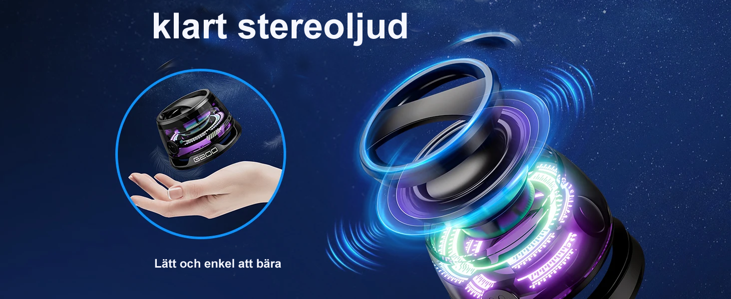 Magnetisk Bluetooth-högtalare för Utomhusbruk, Trådlös