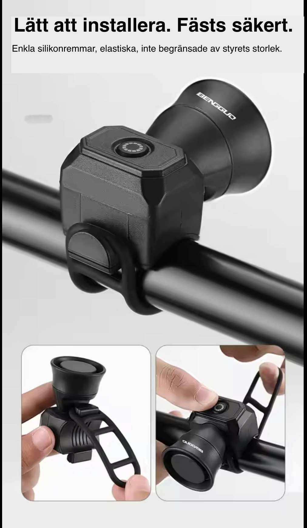 Cykelhorn Mountainbike Mini USB-laddning Vattentät elektronisk cykelklocka