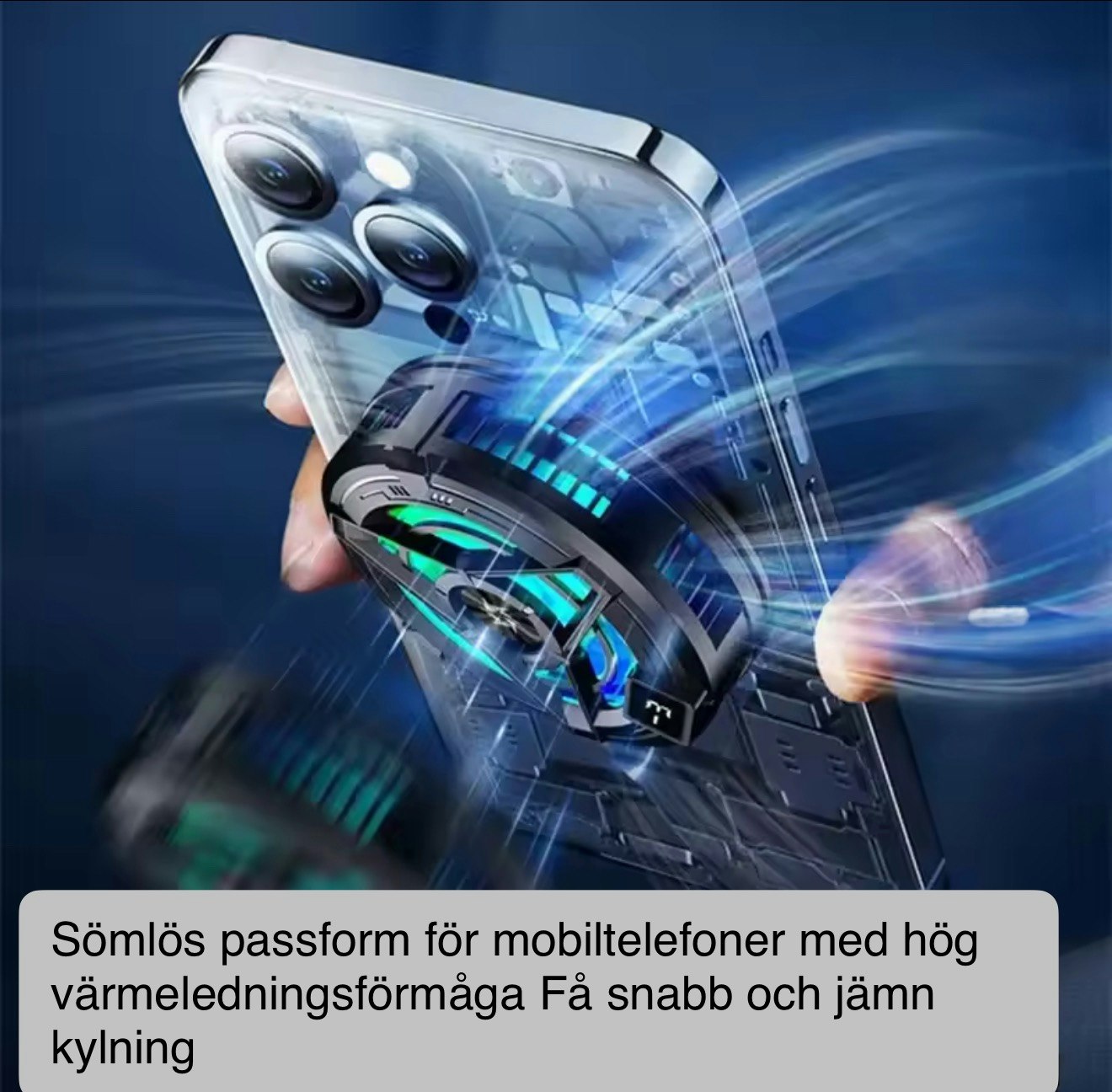 Magnetisk telefonkylare Snabb telefonkylfläkt för iOS Android-telefon