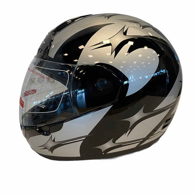 Motorcykelhjälm MAX-603 hjälm Svart/silver