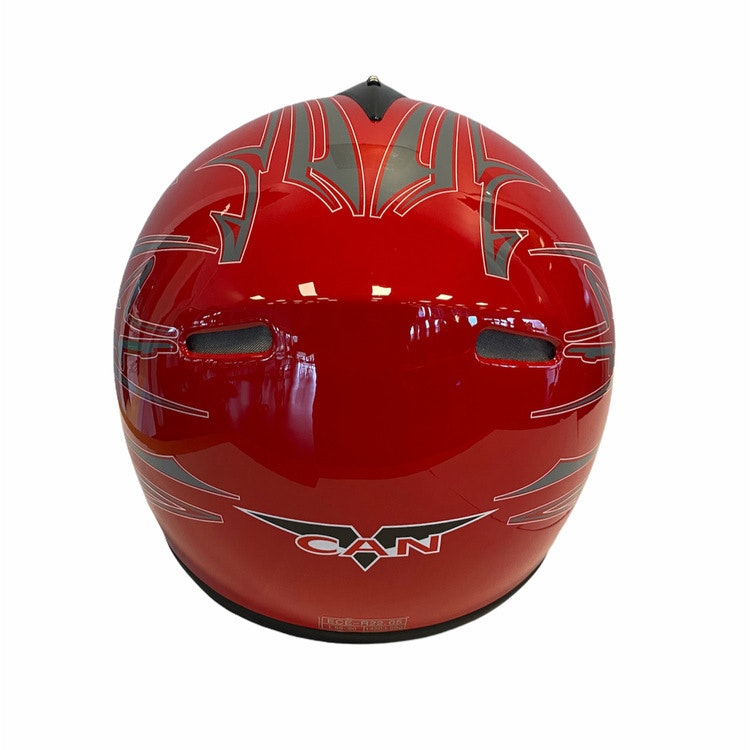 Motorcykelhjälm V190 Röd/silver