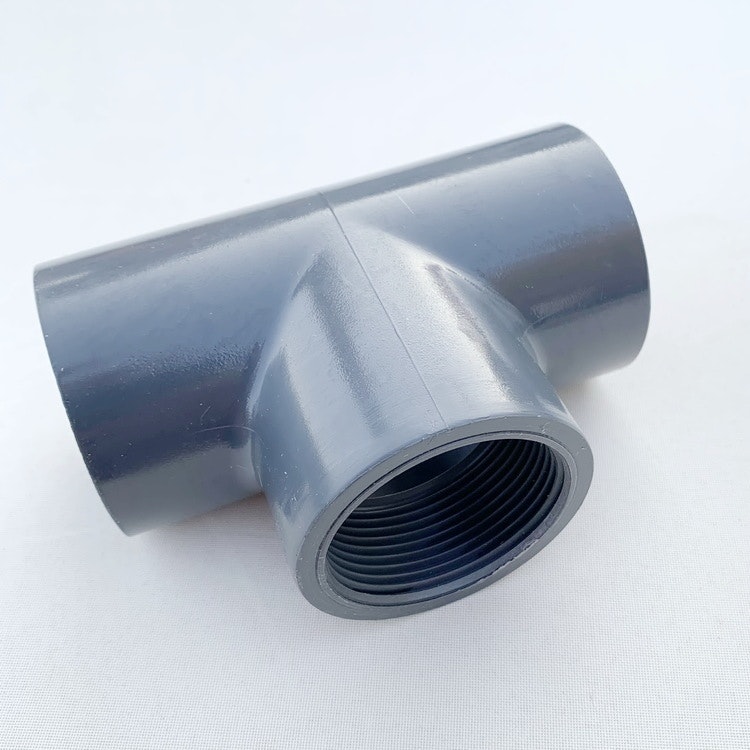 PVC-U Ø63 mm Grenrör T-koppling lim 90º med R50 (2 tum) invändig gänga