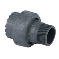 PVC-U Union Ø63 mm lim X 2" (2 tum) (R50) utvändig gänga