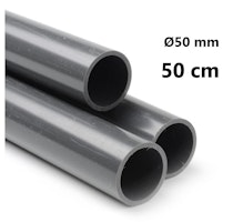 PVC-U Rör Ø50 mm - 1/2 meters (50 cm) längder