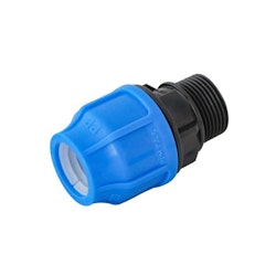 PEM övergång rak Ø50 mm till 1½" (1,5 tum) UTVändig gänga (50mm x 1 1/2")