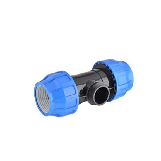 PEM T-koppling Ø50 mm - 1½" (1,5 tum) UTVändig gänga (50mm x 1½" x 50mm)