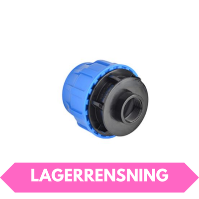 PEM övergång rak Ø50 mm till 1½" (1,5 tum) INVändig gänga (50mm x 1 1/2")