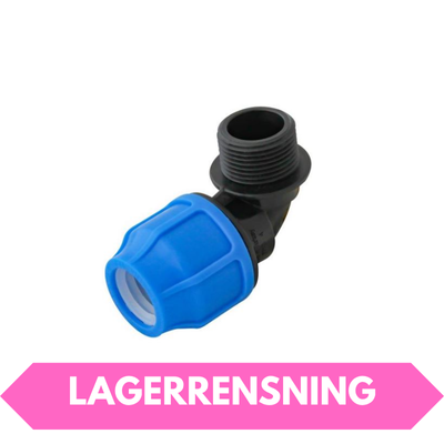 PEM Vinkel 90º Ø50 mm x 2" (2 tum) utvändig gänga