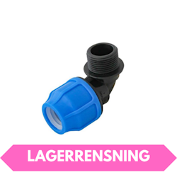 PEM Vinkel 90º Ø50 mm x 2" (2 tum) utvändig gänga