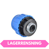 PEM övergång rak Ø50 mm till 1½" (1,5 tum) INVändig gänga (50mm x 1 1/2") med förstärkningsring