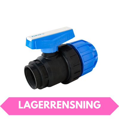 PEM Kulventil Ø50 mm x R40 (1,5 tum) invändig gänga