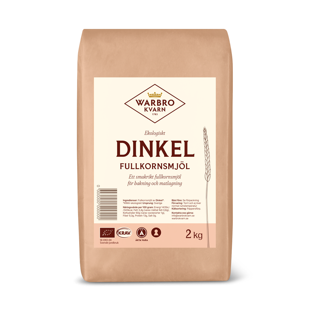 Dinkel fullkornsmjöl 2 kg KRAV OBS! Halva priset pga kort datum