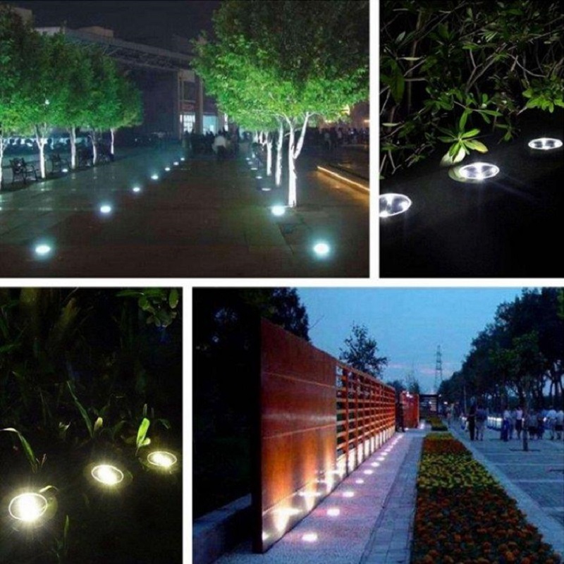 LED Spotlights med solcell för trädgård (4st)