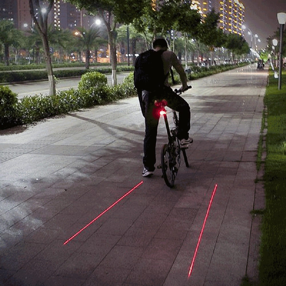 Cykellampa med laser